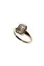 Bezel Set Solitaire Emerald Cut Diamond Pinky Ring