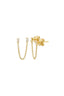 Double Baguette Diamond Chain Earrings