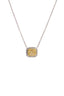 Fancy Yellow & White Diamond Double Halo Necklace