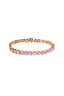 Oval Pink Sapphire & Diamonds Bracelet