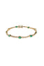 Station Bezel Set Emerald & Diamond Bracelet