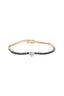 Blue Sapphire Tennis Bracelet with Diamond Heart