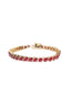Oval Ruby & Diamonds Bracelet