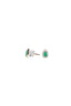 Emerald Pear Halo Studs