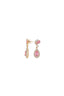 Pink Sapphire Pear Drop Earrings