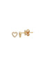 Open Heart Diamond Stud Earrings