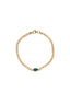 Single Oval Emerald Chain Bracelet