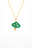 Enamel Mushroom Diamond Necklace