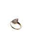 Bezel Set Solitaire Pear Shape Diamond Pinky Ring