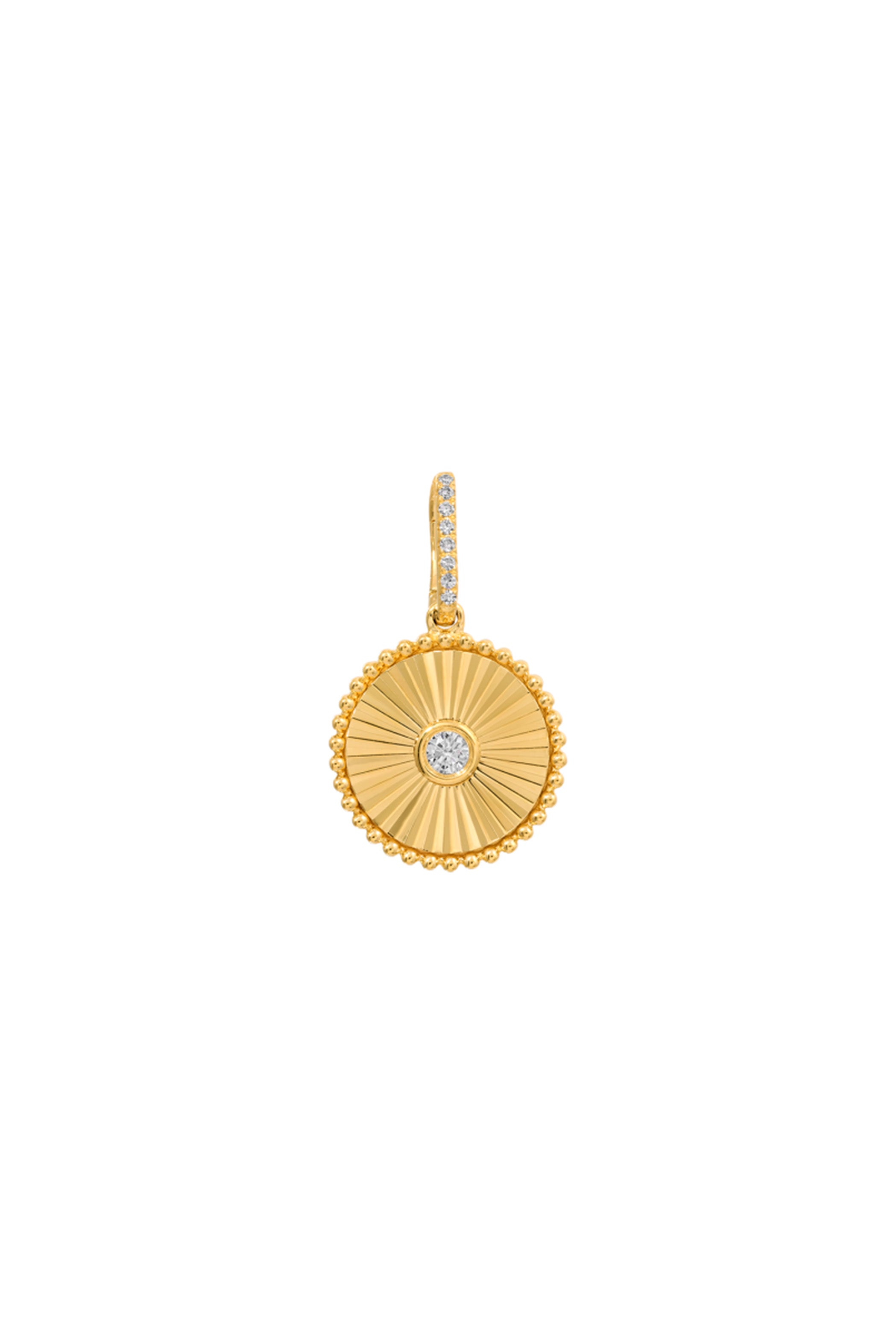 Fluted Solitaire Diamond Charm