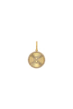 Fluted Initial Diamond Charm