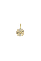 Fluted Initial Diamond Charm