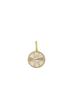 Fluted Initial Diamond Charm