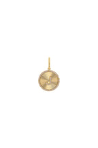 Fluted Initial Diamond Charm