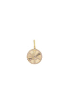 Fluted Initial Diamond Charm