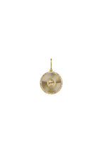 Fluted Initial Diamond Charm