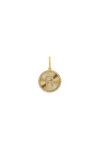 Fluted Initial Diamond Charm