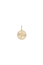 Fluted Initial Diamond Charm