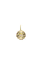 Fluted Initial Diamond Charm
