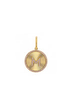 Fluted Initial Diamond Charm