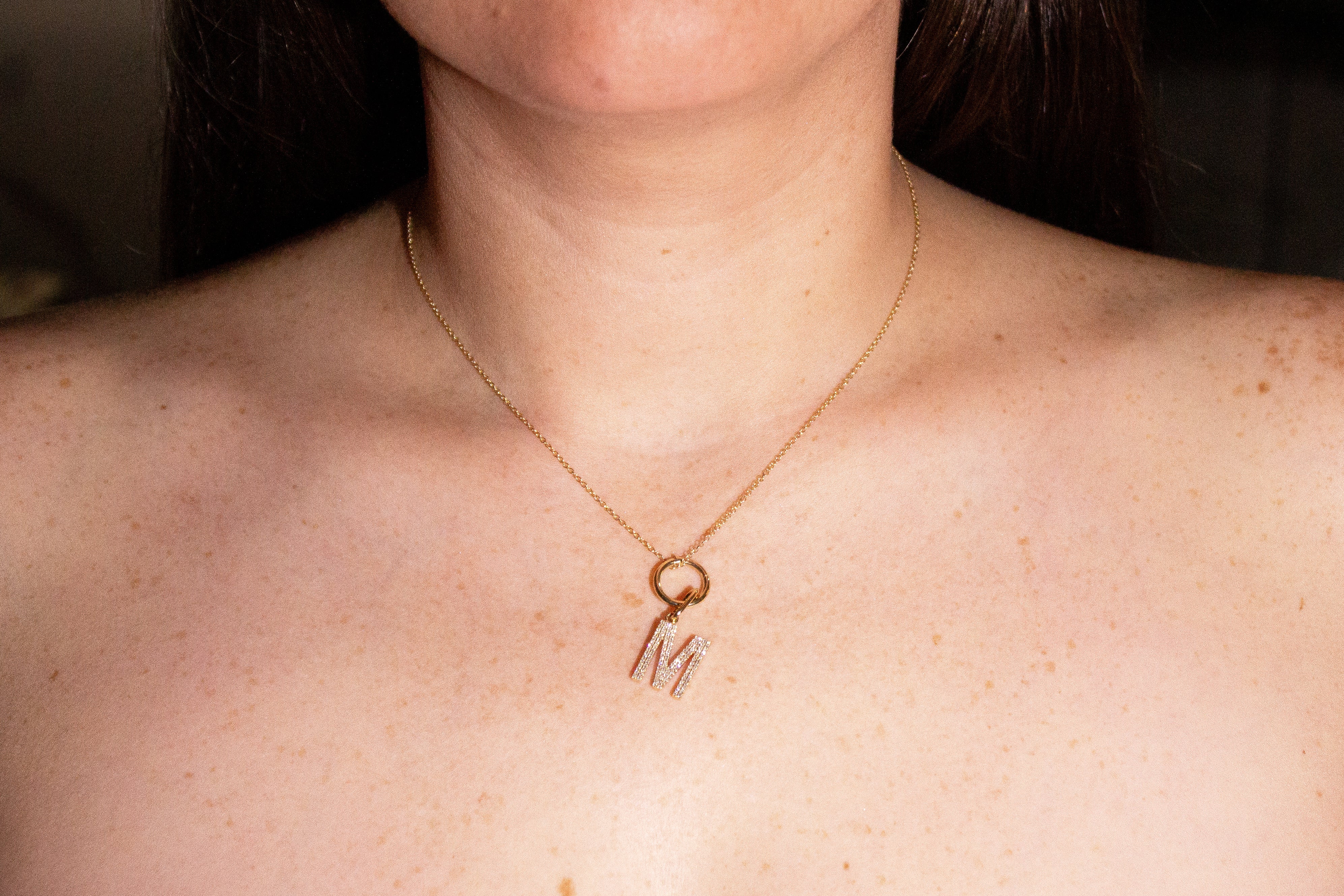 Initial Diamond Charm (14MM) Secondary image