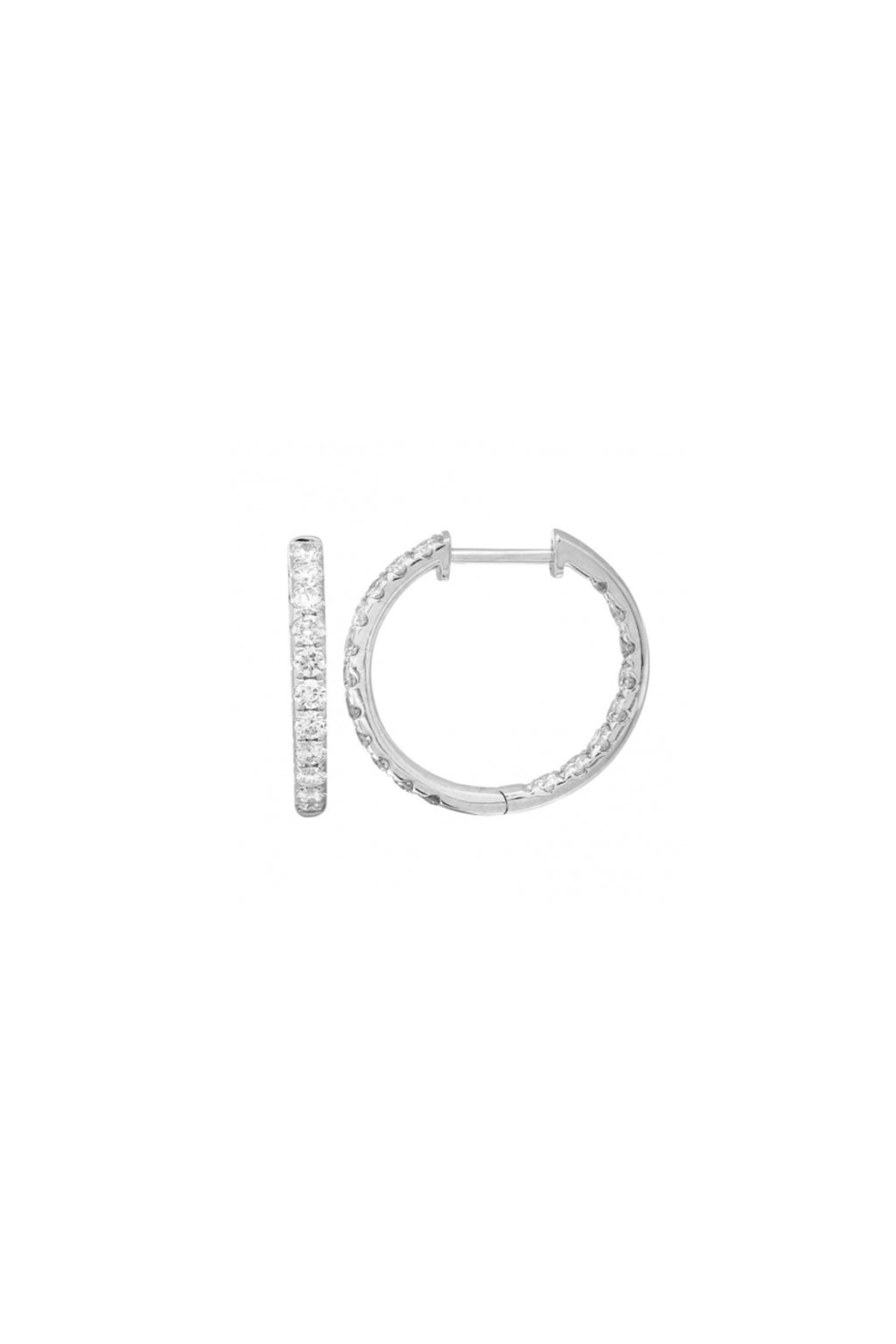 Double Sided Diamond Hoops