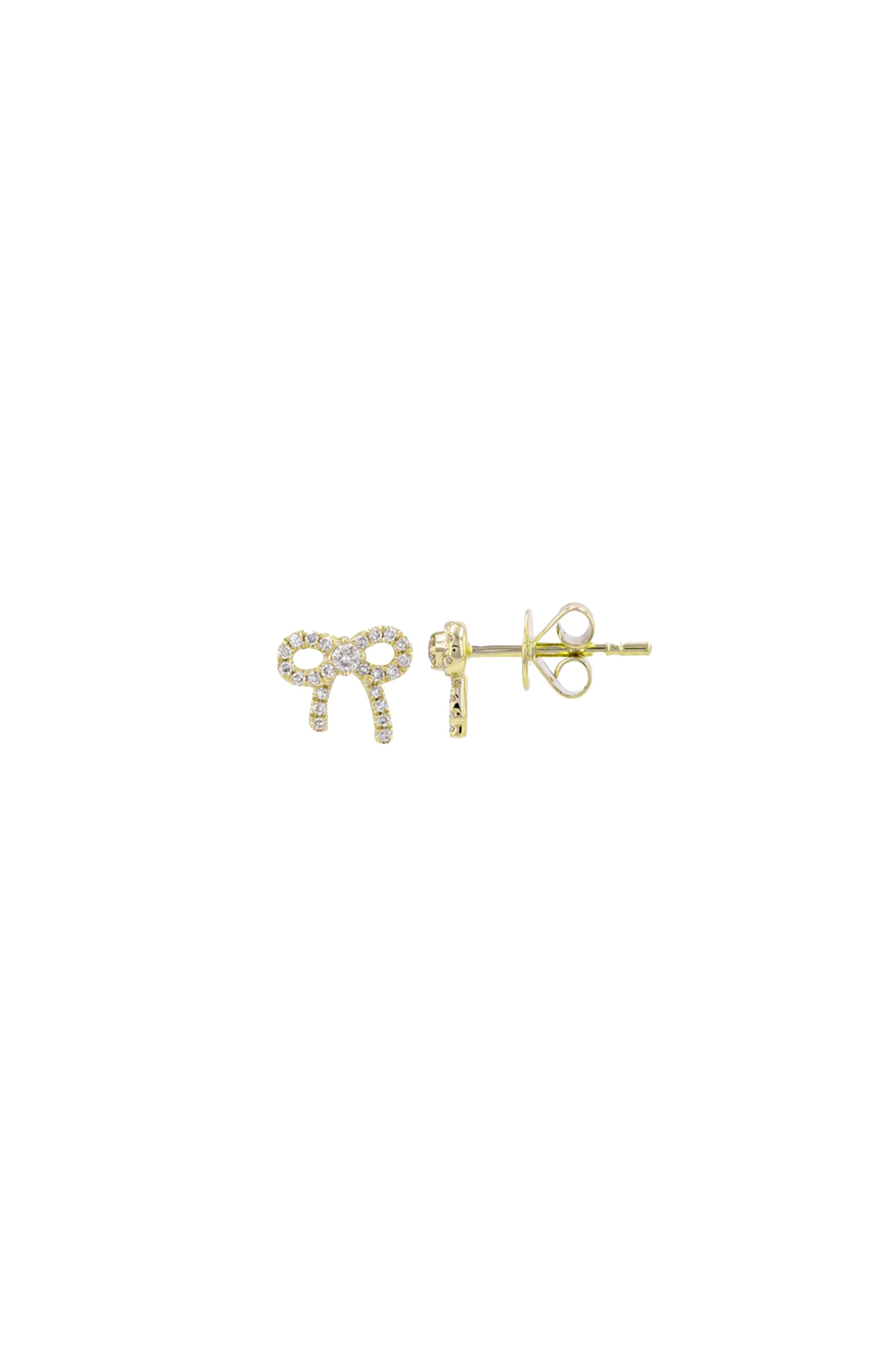 Diamond Bow Earrings