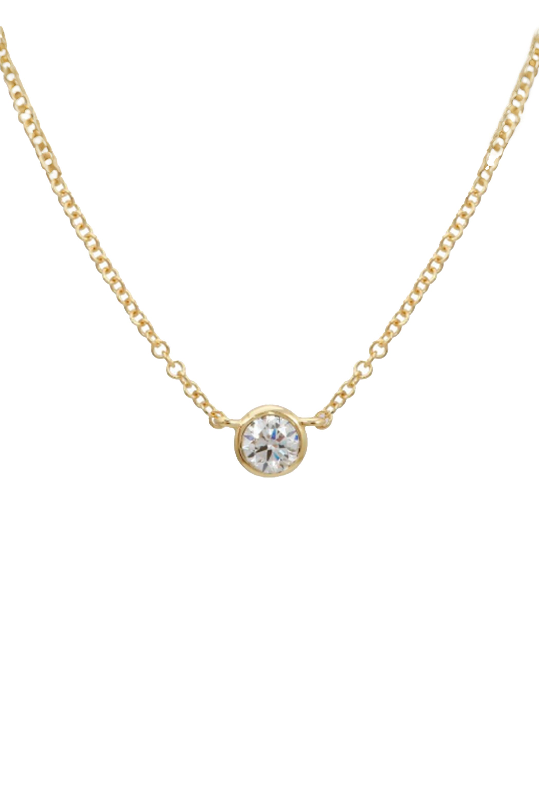 Bezel Set Solitaire Diamond Necklace Main image