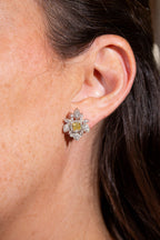 Fancy Yellow & White Diamond Leaf Earrings
