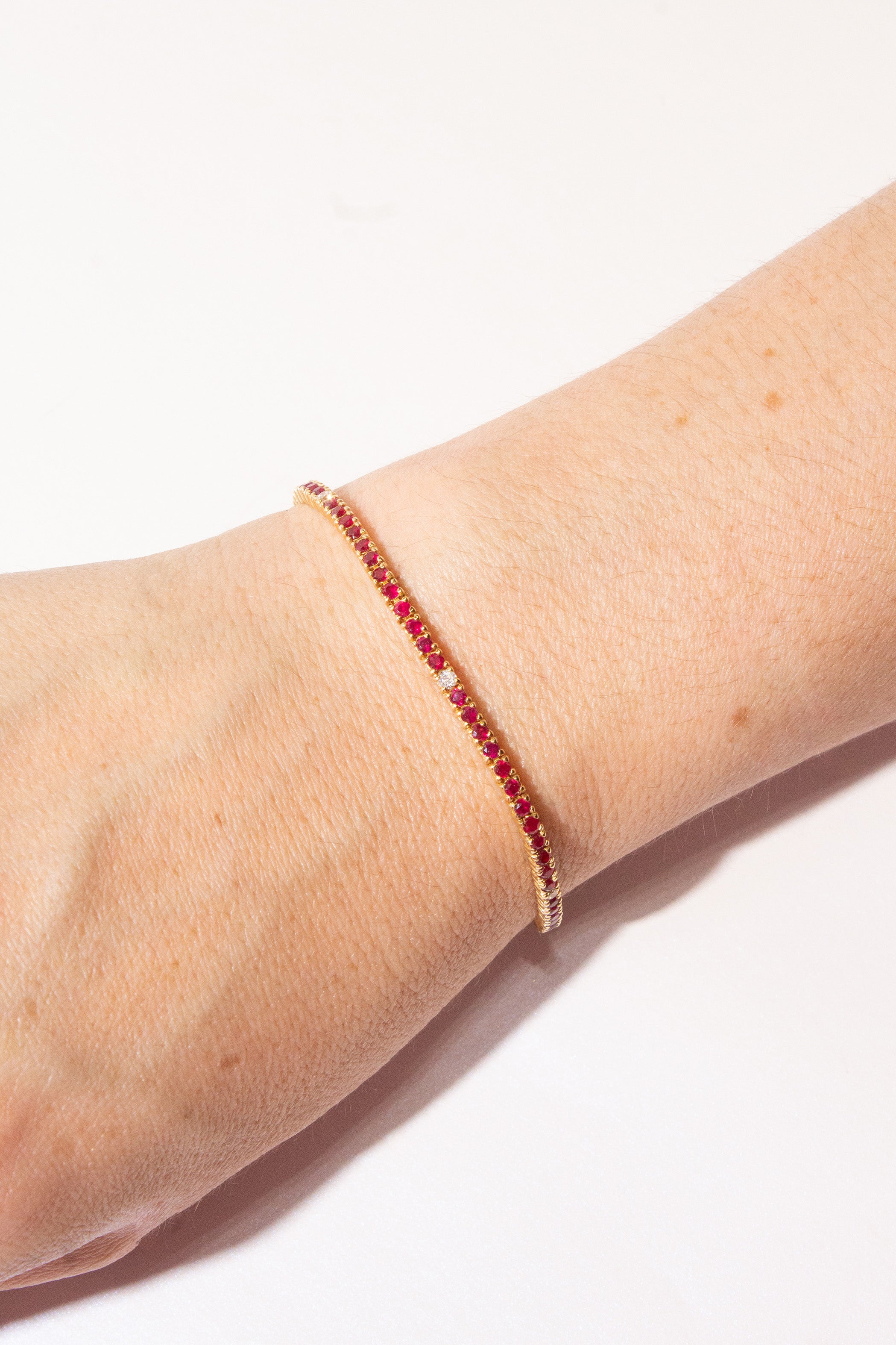 Ruby & Diamond Tennis Bracelet Secondary image