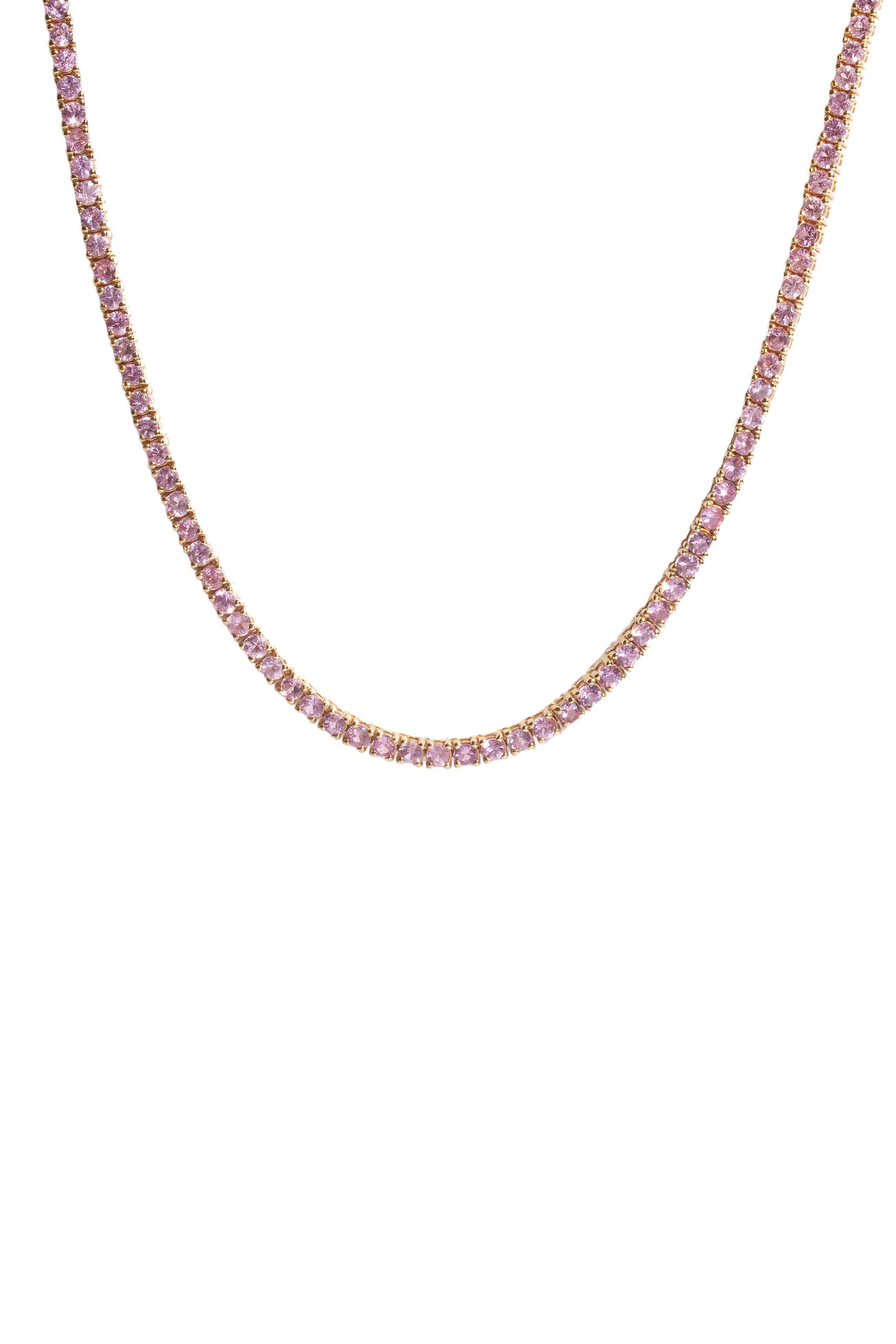 Pink Sapphire Tennis Necklace Main image