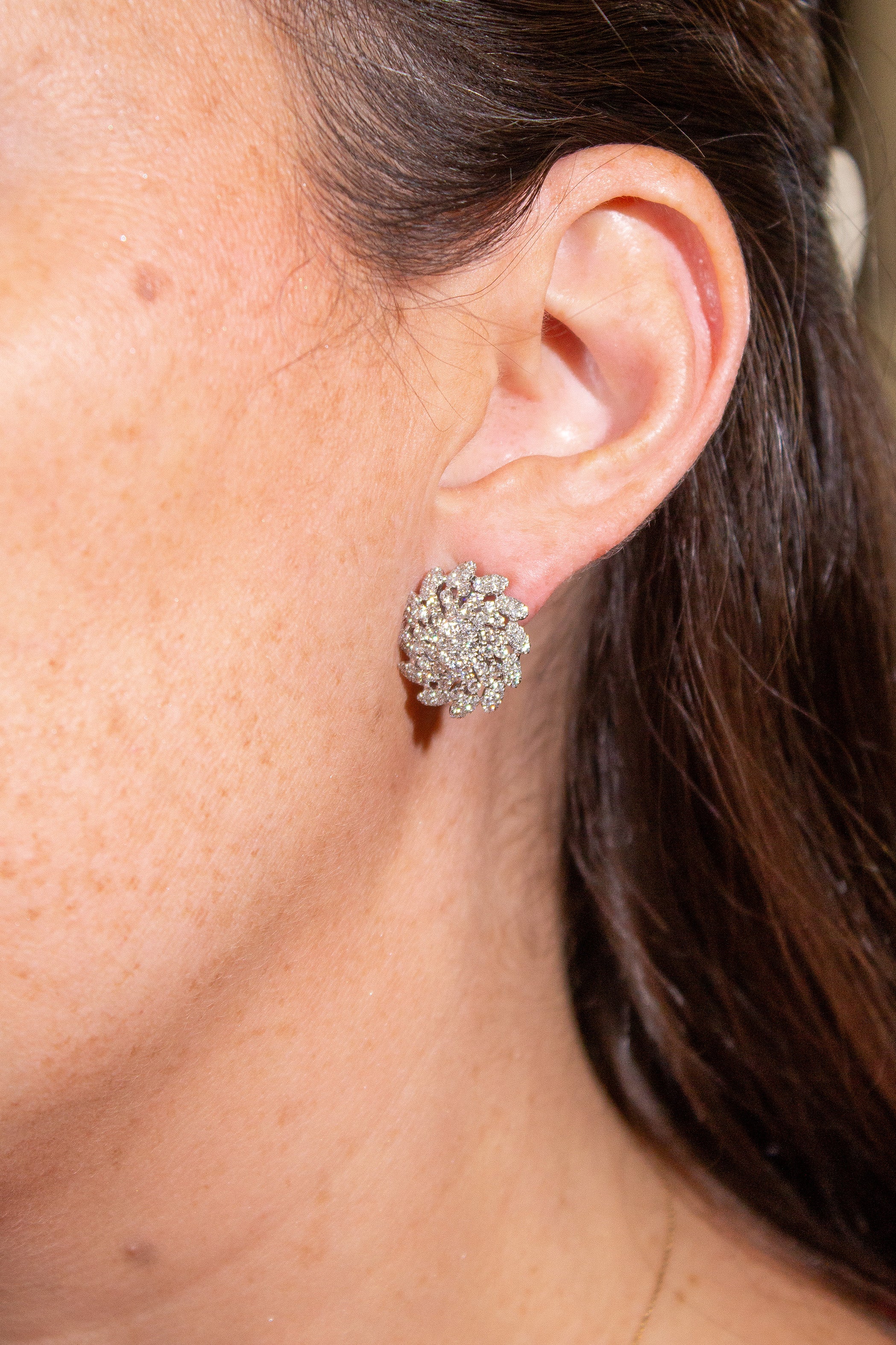 Spiral Diamond Earrings Secondary image