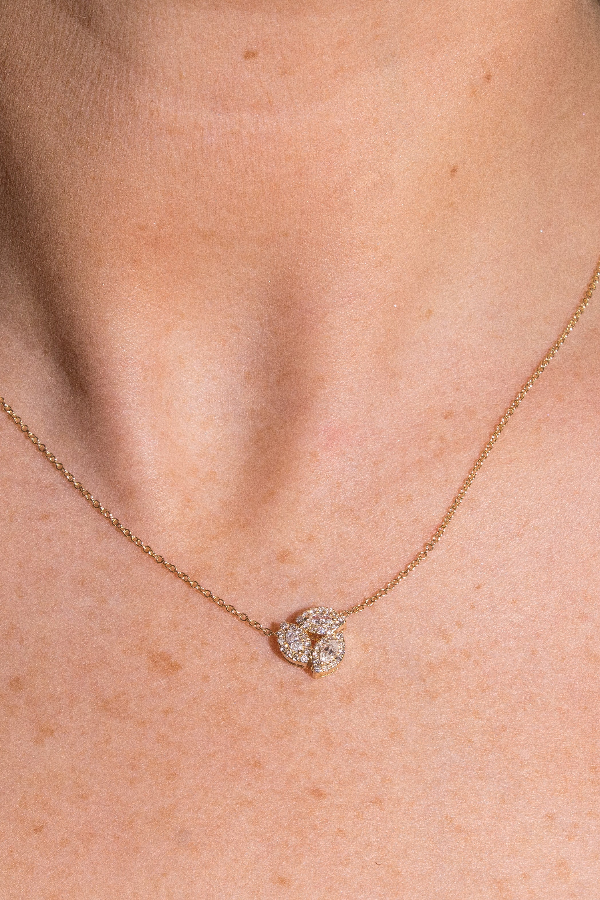 Three Stone Marquise Necklace Secondary image