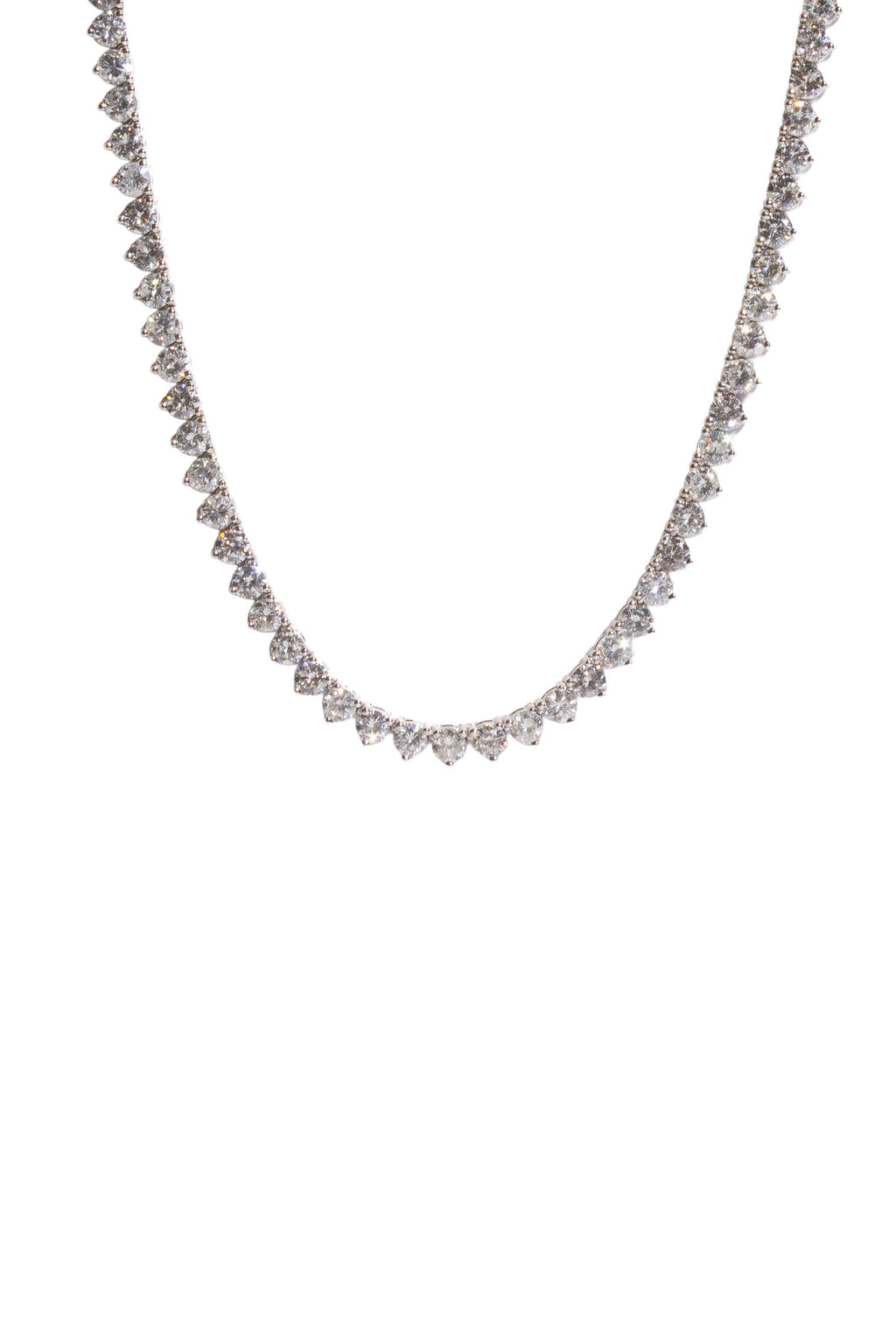 3 Prong Tennis Necklace