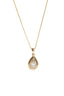 Bezel Set Solitaire Pear Shape Necklace