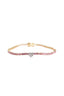 Pink Sapphire Tennis Bracelet with Diamond Heart