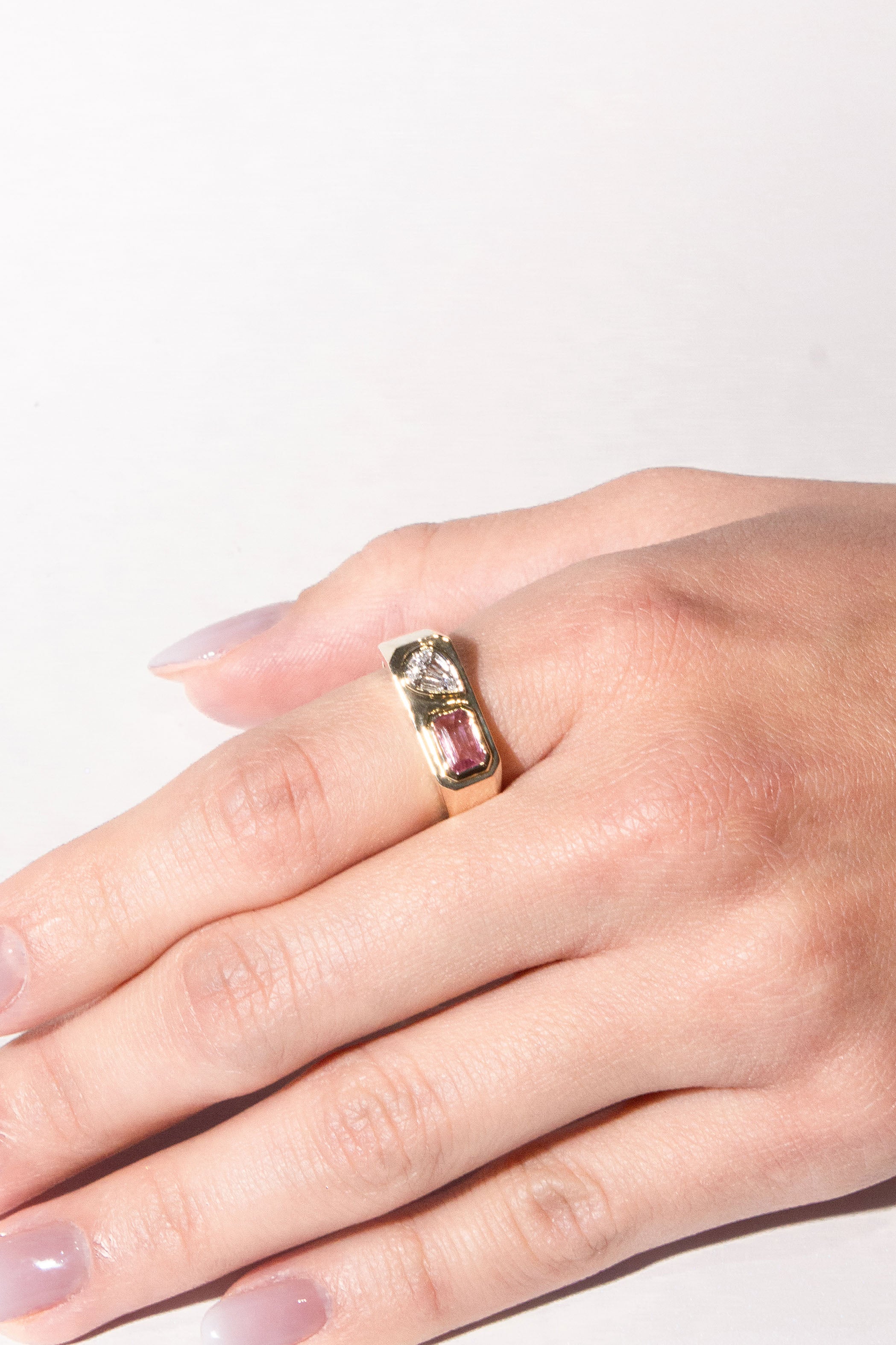 Pink Sapphire & Diamond Ring Secondary image