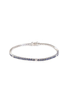Blue Sapphire & Diamond Tennis Bracelet