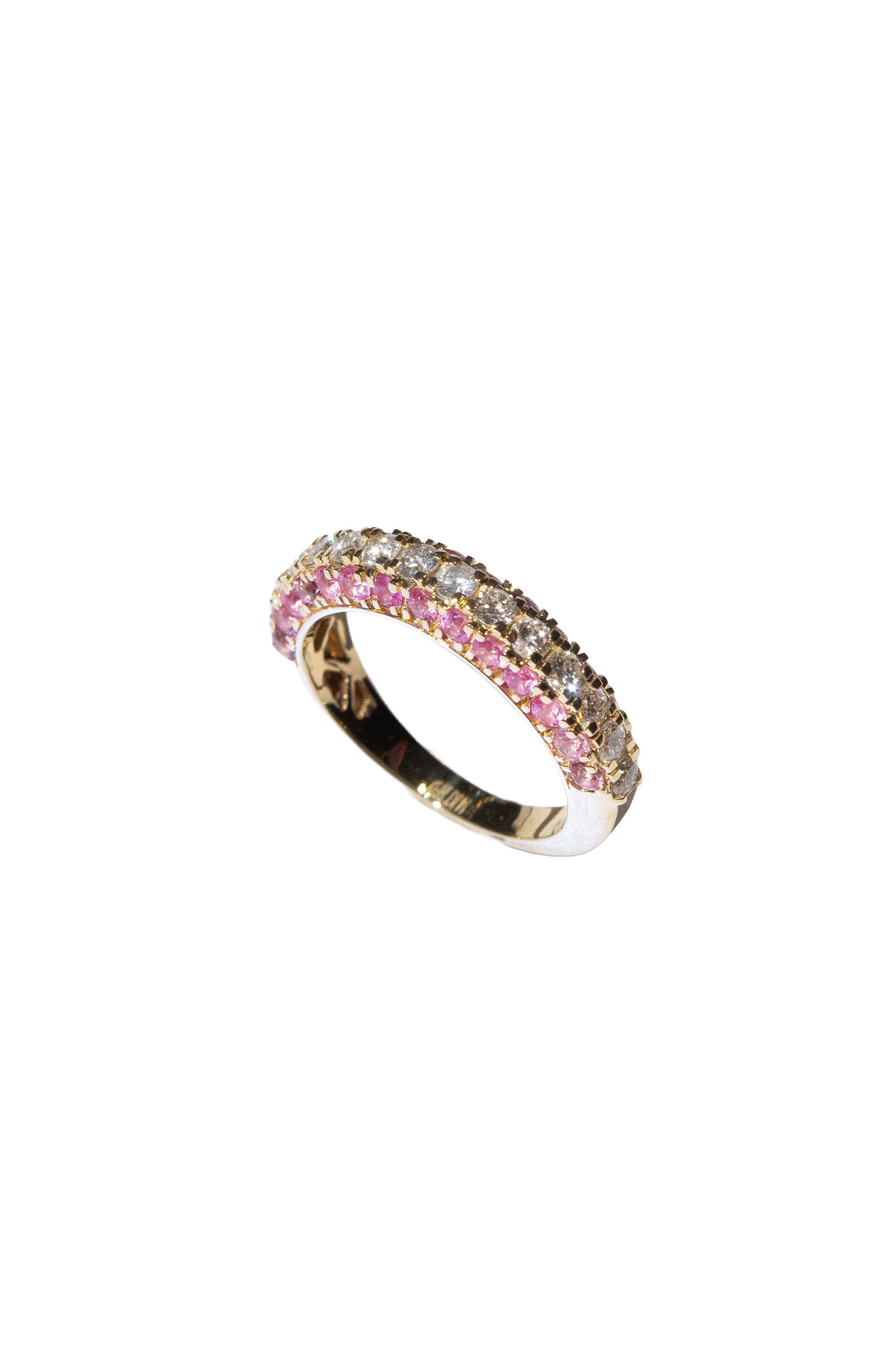 Dome Pink Sapphire & Diamond Ring Main image