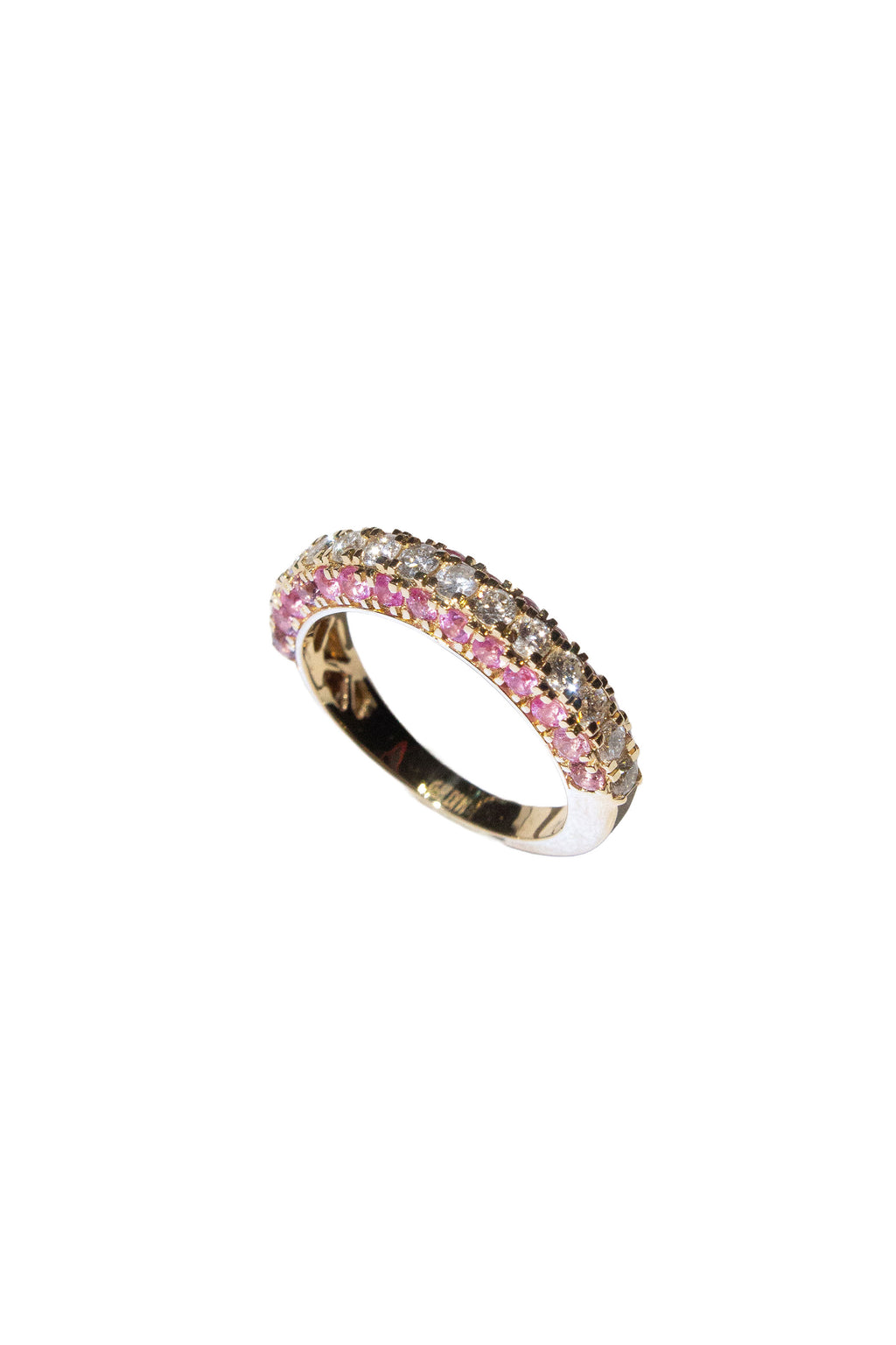 Dome Pink Sapphire & Diamond Ring