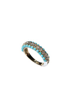 Dome Turquoise & Diamond Ring