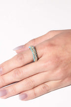Dome Turquoise & Diamond Ring