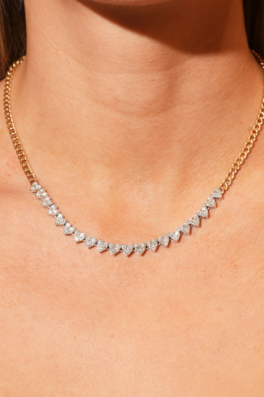 Multi Heart Diamond Necklace