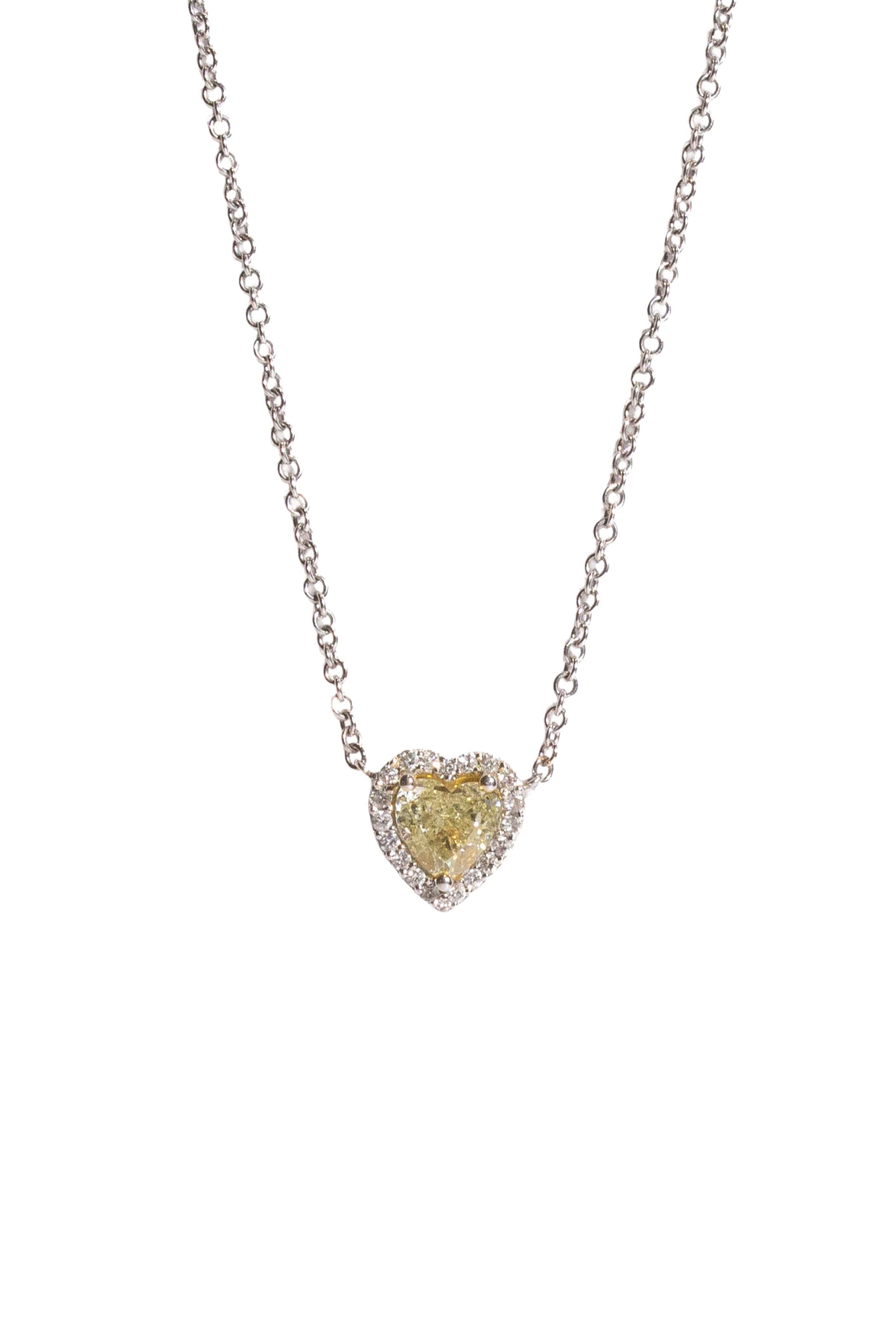Yellow Diamond Heart with Halo