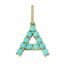 Turquoise Initial  Charm