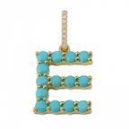 Turquoise Initial  Charm