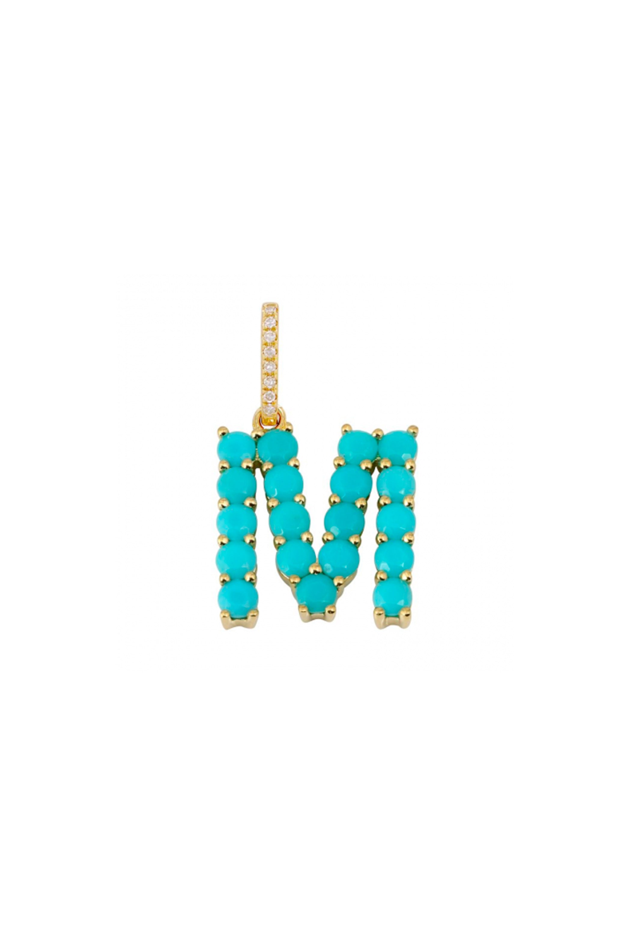 Turquoise Initial  Charm Main image