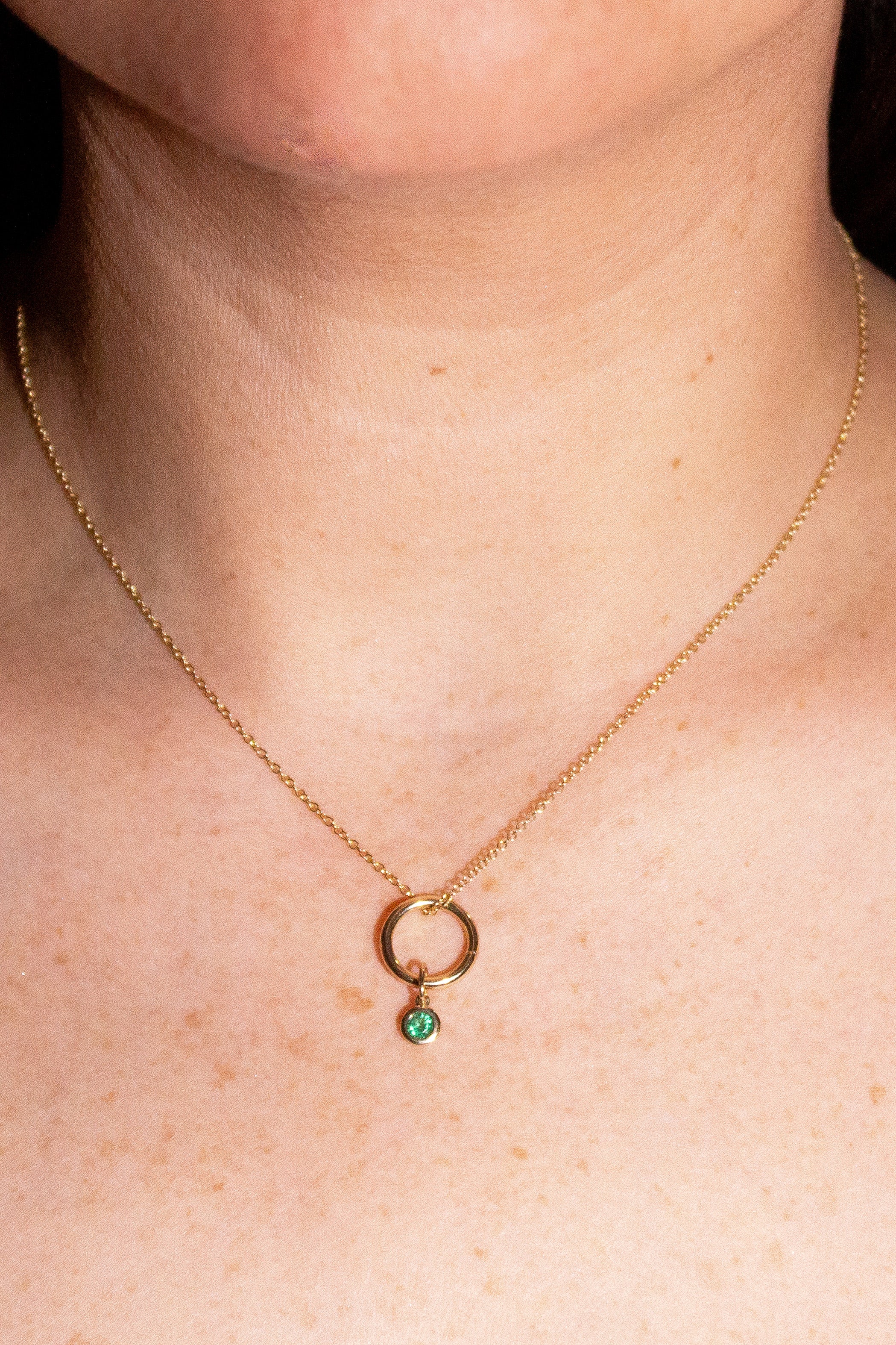 Round Emerald Charm Secondary image