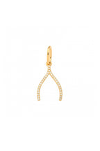 Diamond Wishbone Charm