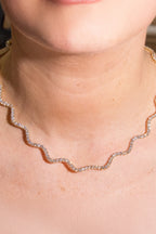 Wavy Diamond Necklace
